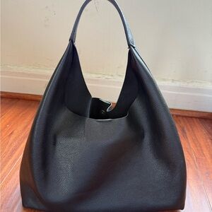 Classic Black Slouchy Leather Bag